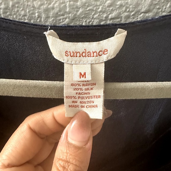 Sundance Women's Midnight Blue Olivia Velvet Mini Dress Size Medium - Picture 5 of 8